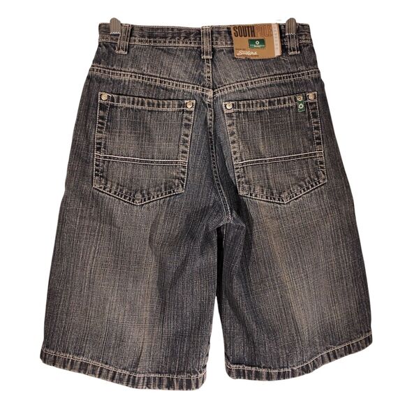 SouthPole vintage jean shorts boys 12 (27) in blue denim Y2K 90's baggy - Picture 2 of 8